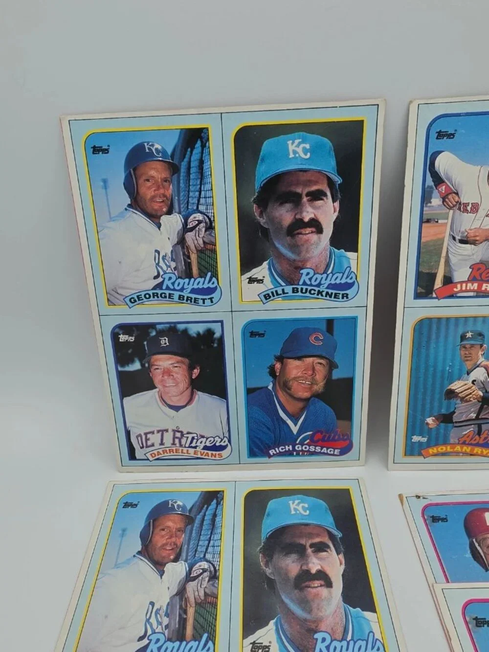 1989 Topps Wax Box Bottom Full 6 Uncut Panel See Pics For Condition